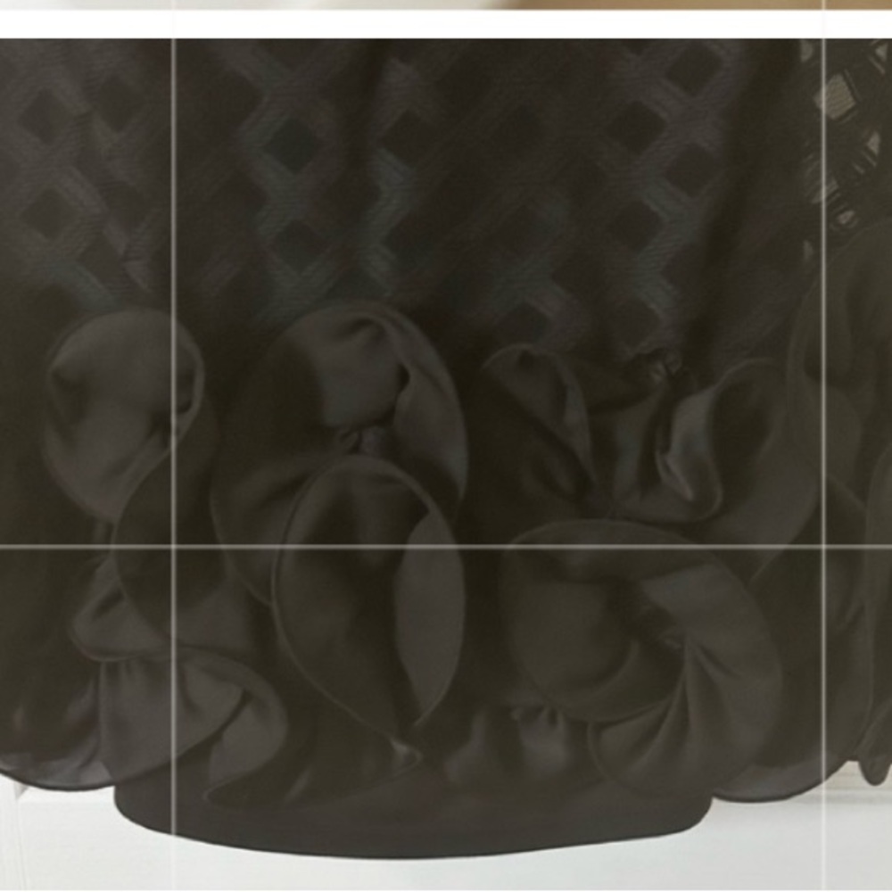 Jessica Simpson Black Mini ruffled Dress in a SZ 10 cap sleeves eyelet lined NEW - Picture 8 of 11